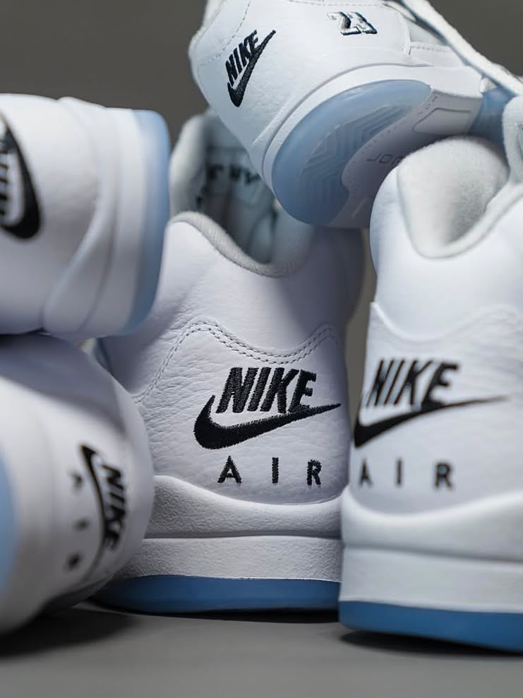 JORDAN 5 WHITE METALLIC
